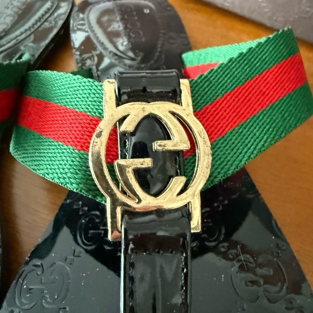Gucci Double g leather sandal - Picture 4 of 6